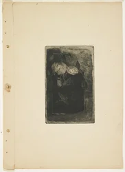 1889年の日本壺の中の花